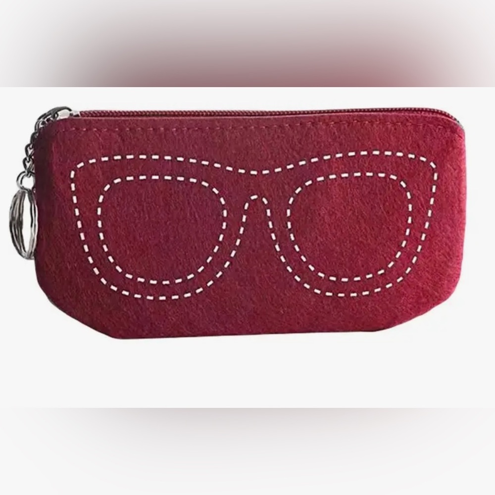 SOLDRed Felt Eye Glass Case